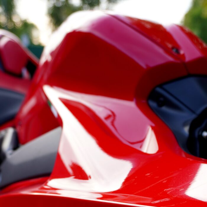 Dettaglio della moto sportiva